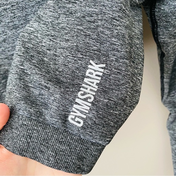 Gymshark Adapt Marl Seamless Long Sleeve Crop Top Gray - Picture 8 of 8